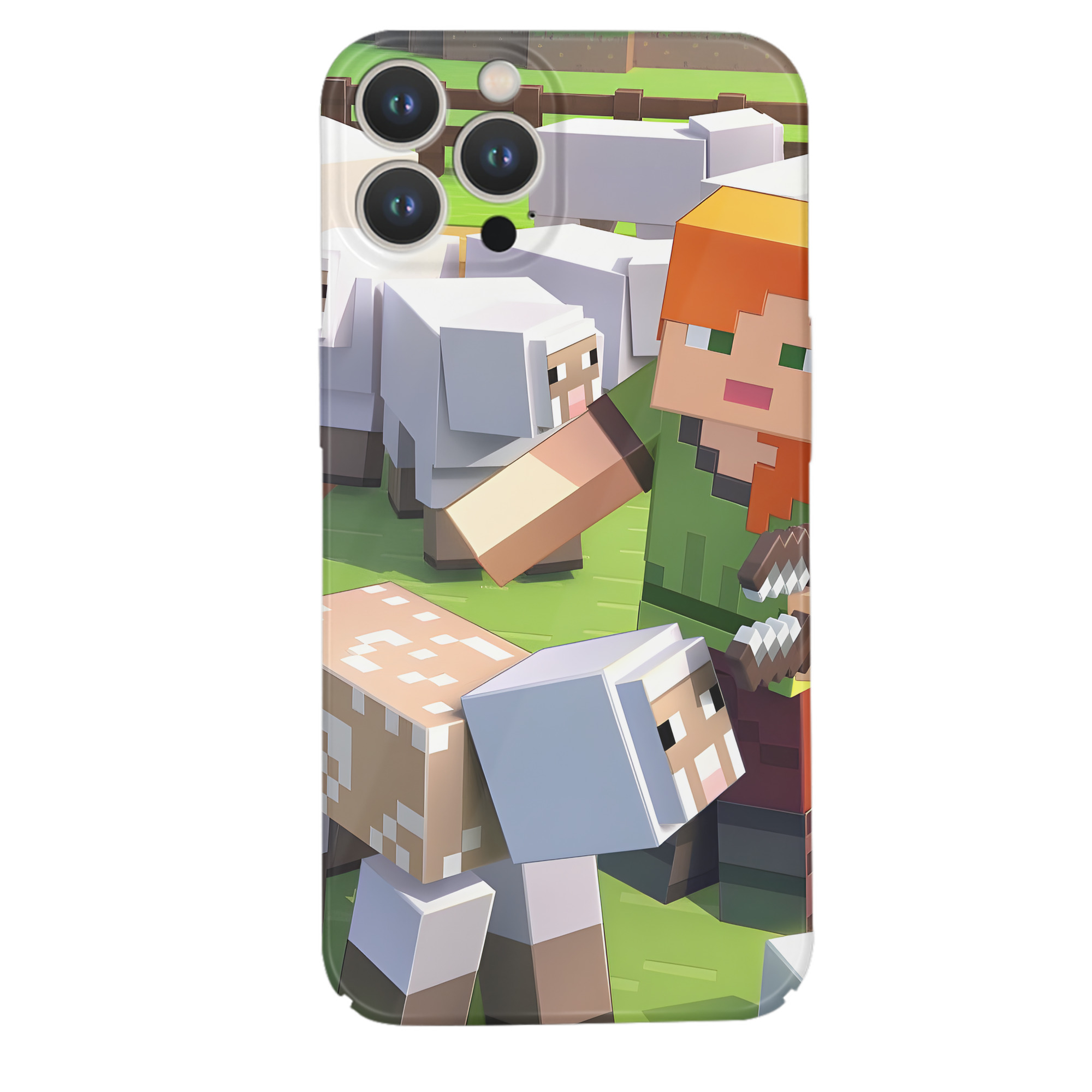 （画像用） マインクラフト ブロックの世界 Minecraft MC Block world 【iPhone 14シリーズ対応】ハードケース